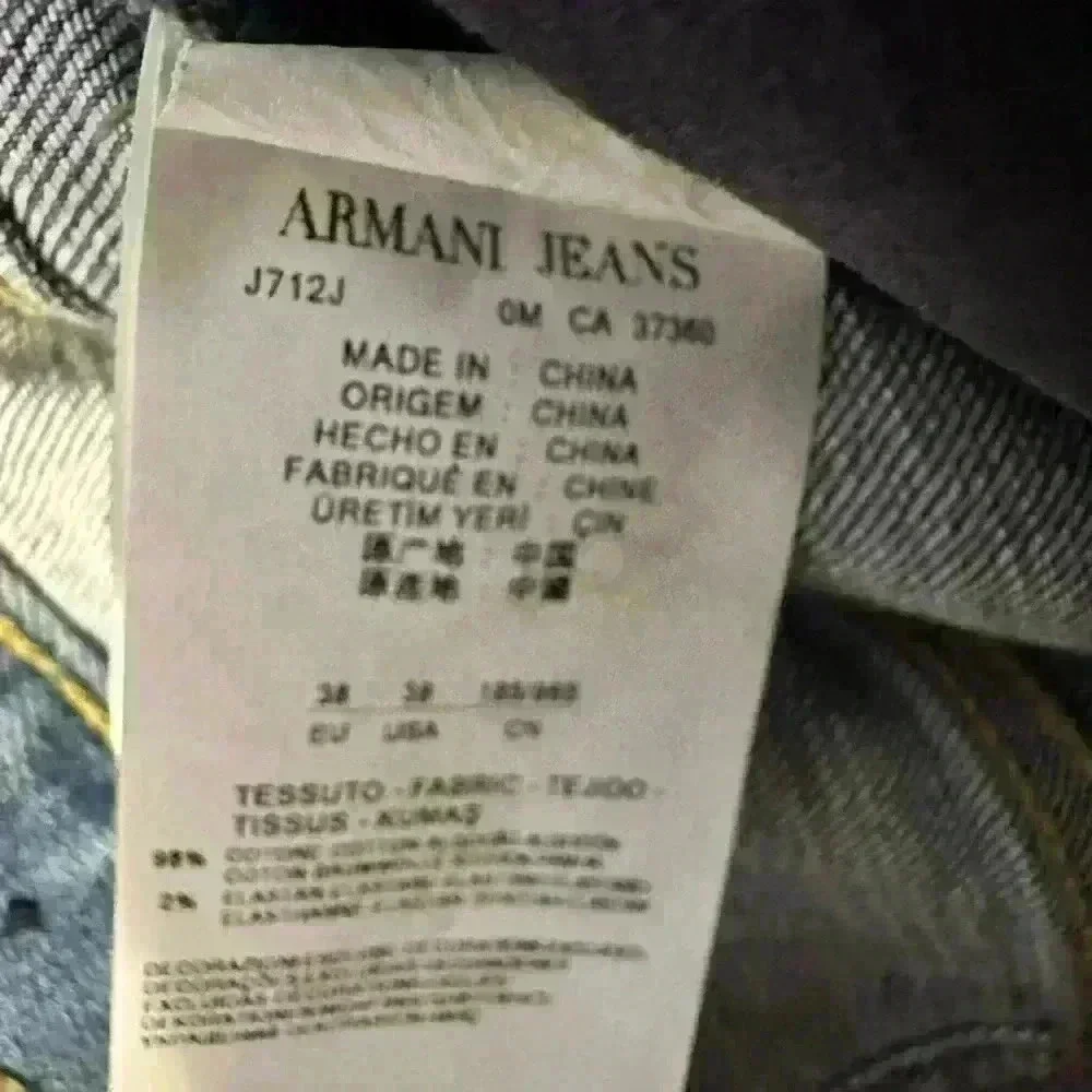 Armani Jeans Regular Fit J21 Size 38x30